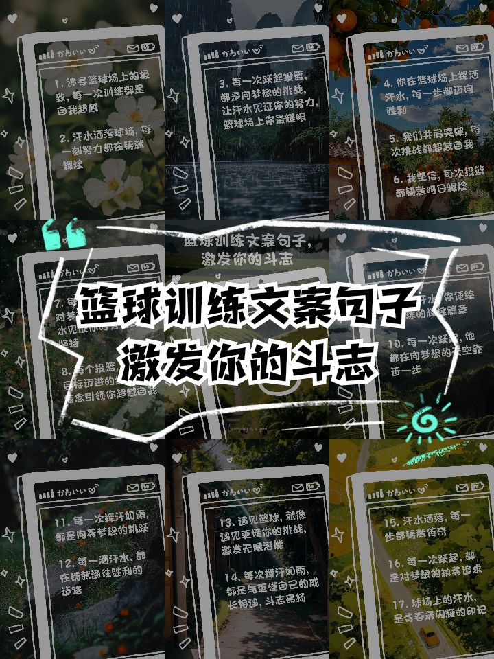 篮球训练的文案高级感